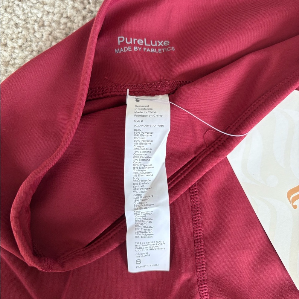 Pureluxe Fabletics Mid-Rise Ruched 7/8 Leggings - Picture 3 of 5
